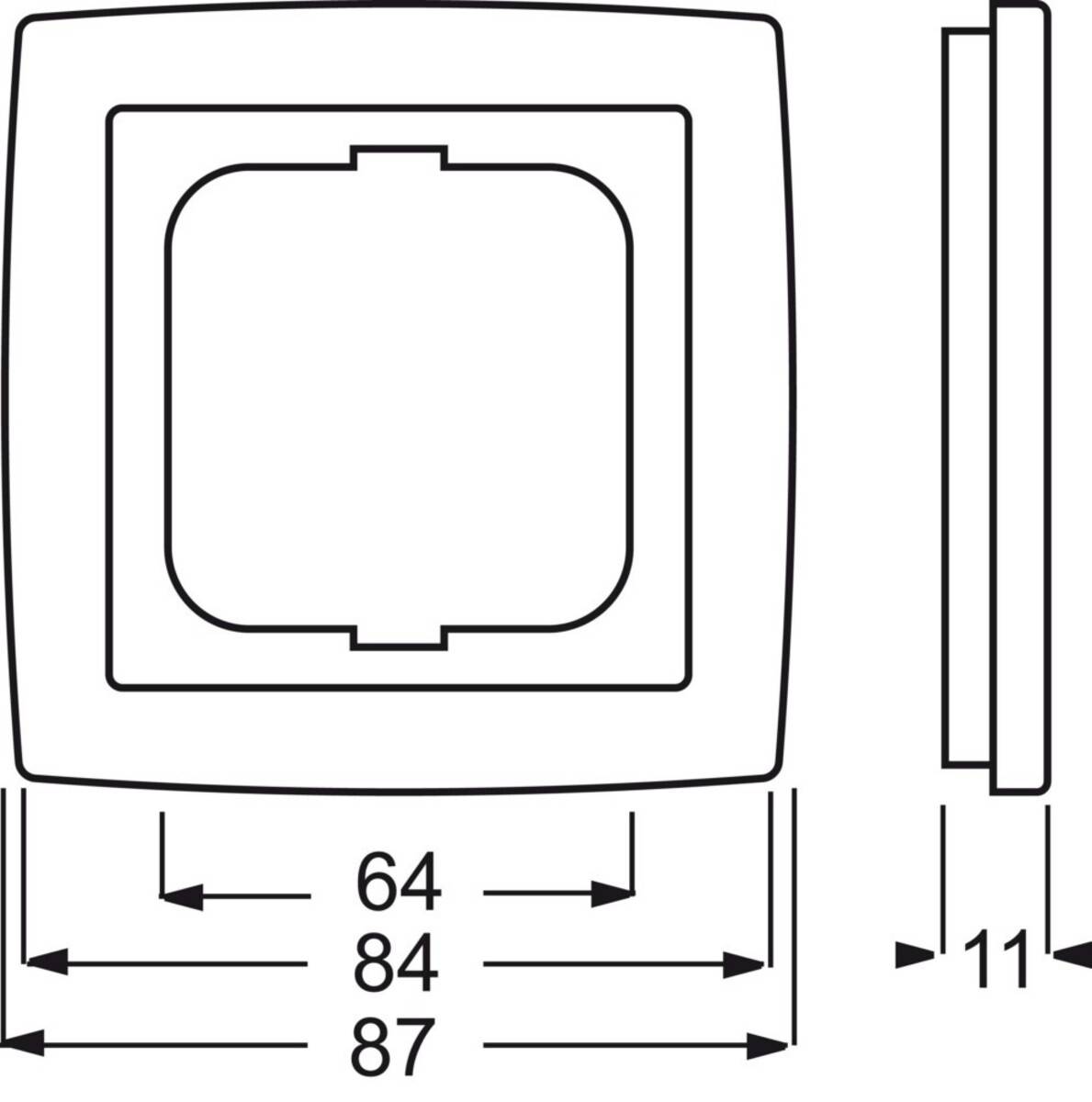 Busch-Jaeger 1fach Rahmen Rahmen Impuls Tiefschwarz (RAL 9005), Schwarz 2CKA001754A4424 1 St.