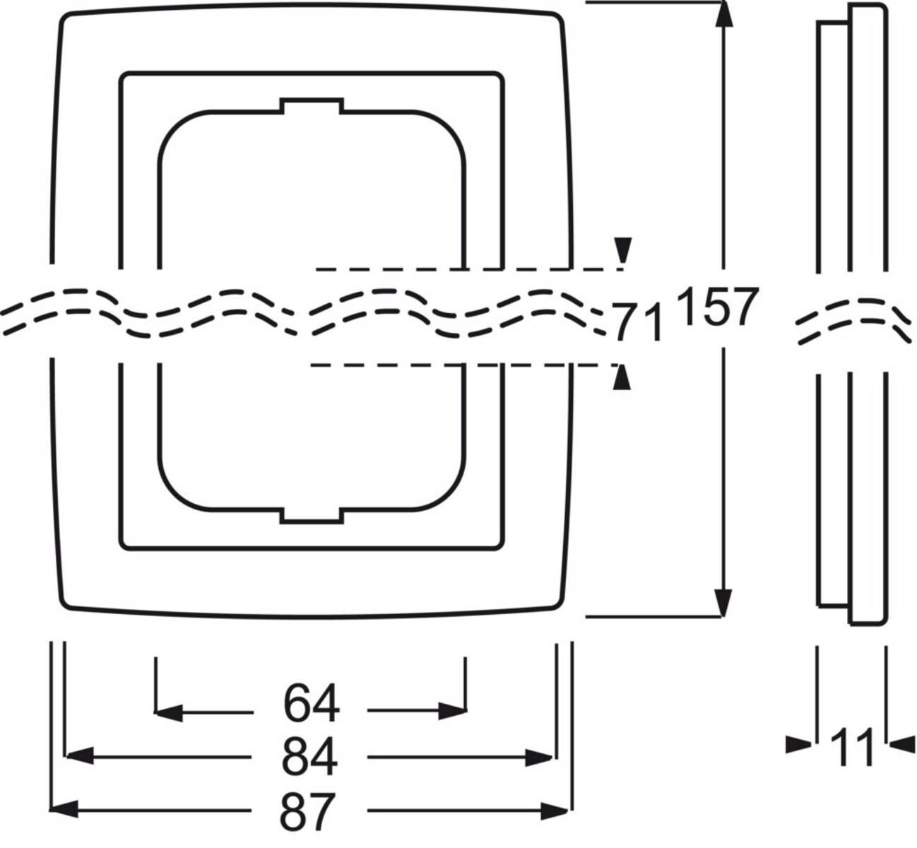 Busch-Jaeger 2fach Rahmen Rahmen Impuls Schwarz, Tiefschwarz (RAL 9005) 2CKA001754A4425 1 St.