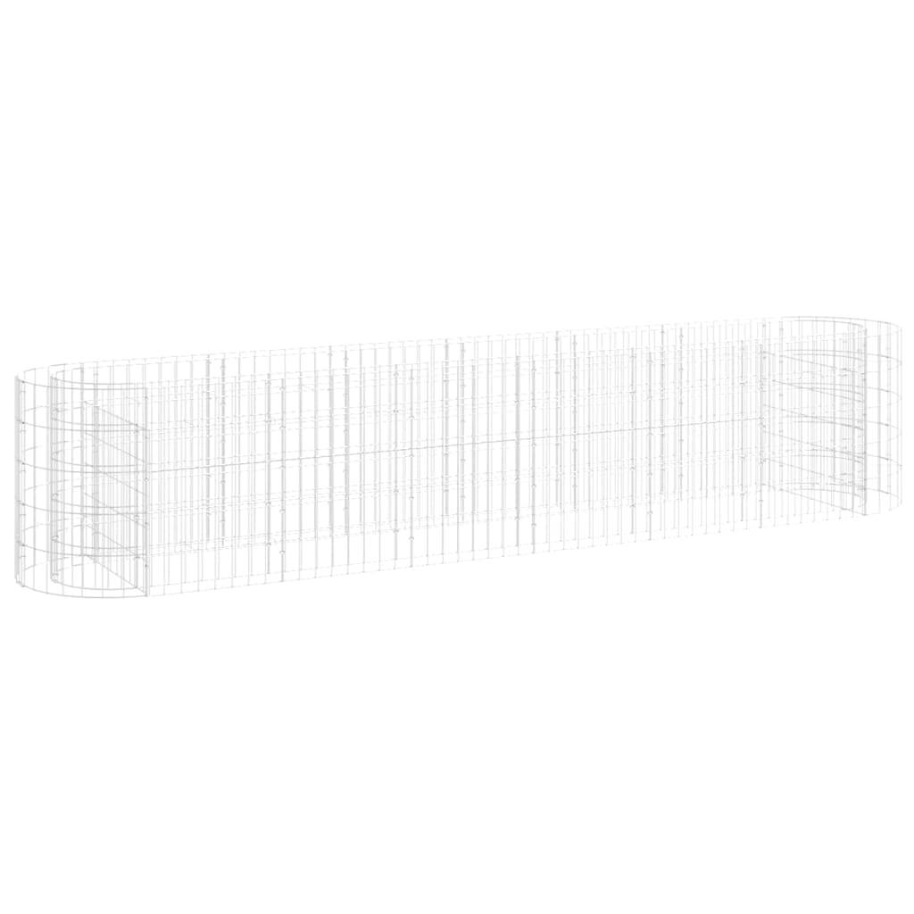 vidaXL Gabionen-Hochbeet Verzinktes Eisen 260x50x50 cm