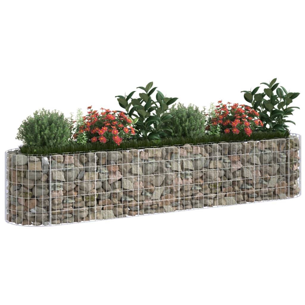 vidaXL Gabionen-Hochbeet Verzinktes Eisen 260x50x50 cm