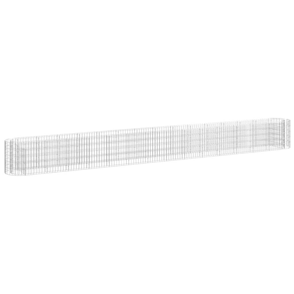 vidaXL Gabionen-Hochbeet Verzinktes Eisen 540x50x50 cm