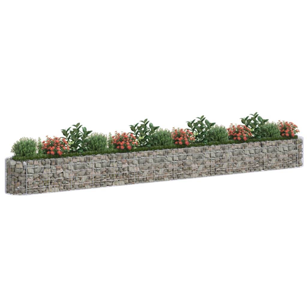 vidaXL Gabionen-Hochbeet Verzinktes Eisen 540x50x50 cm