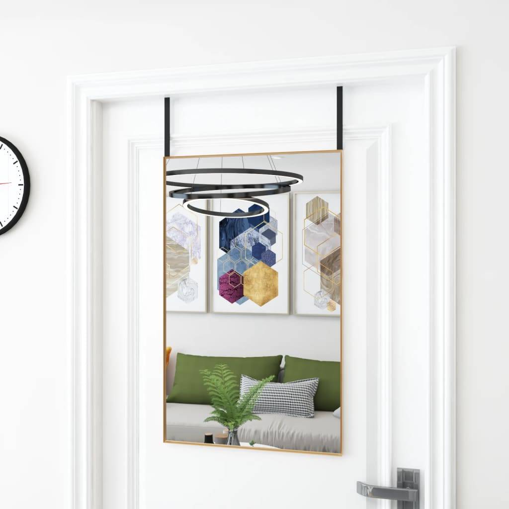 vidaXL Türspiegel Golden 50x80 cm Glas und Aluminium