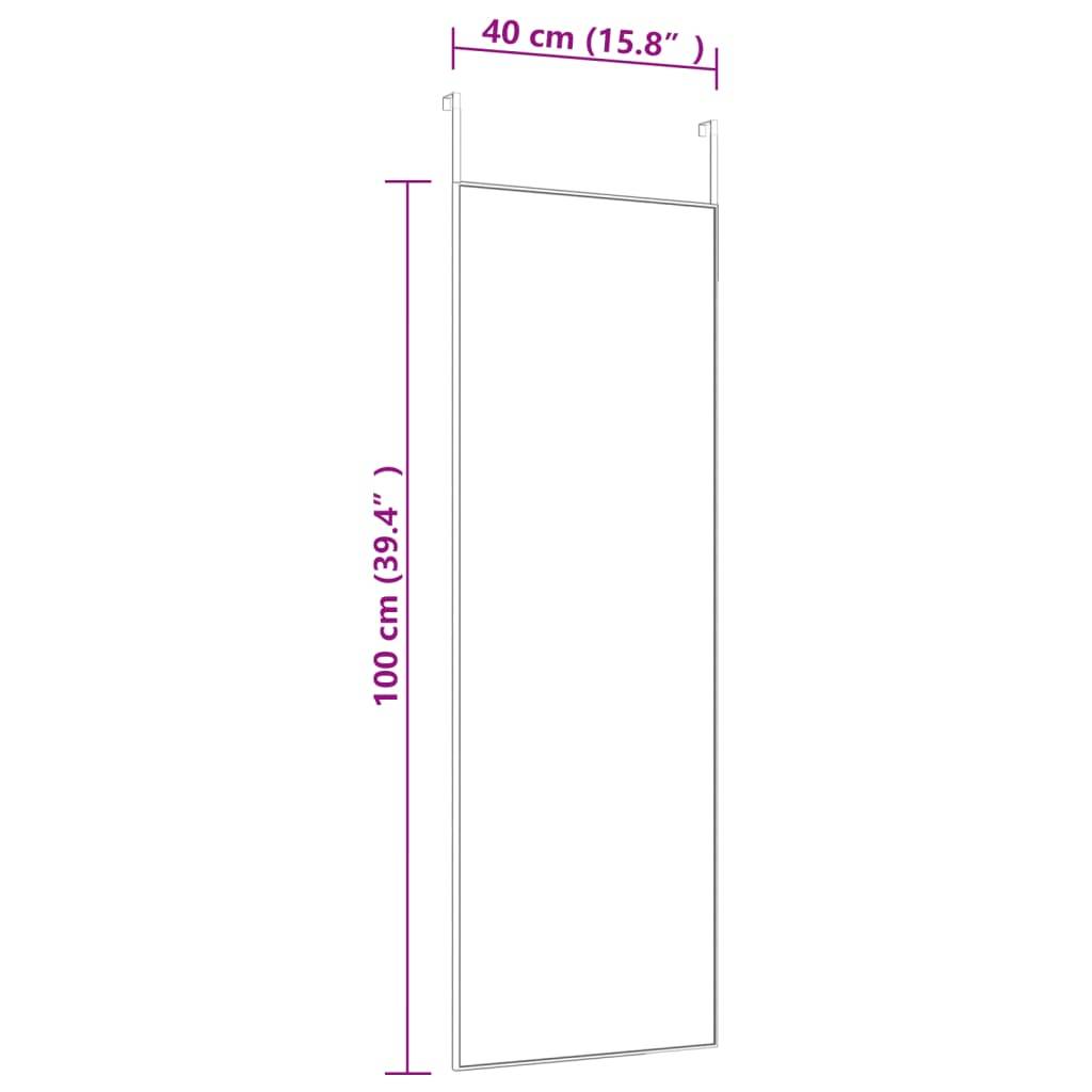 vidaXL Türspiegel Golden 40x100 cm Glas und Aluminium