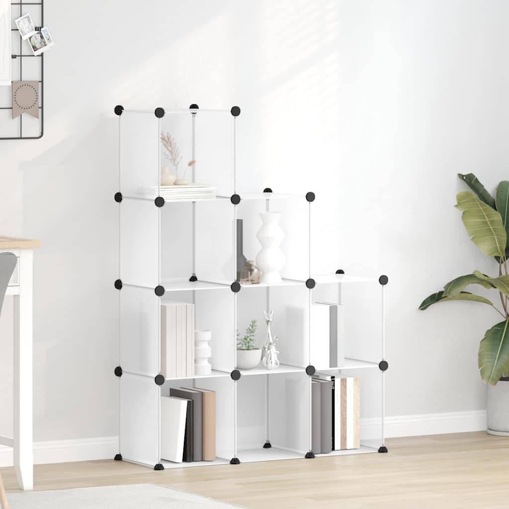 vidaXL Regalsystem mit 9 Würfeln Transparent PP