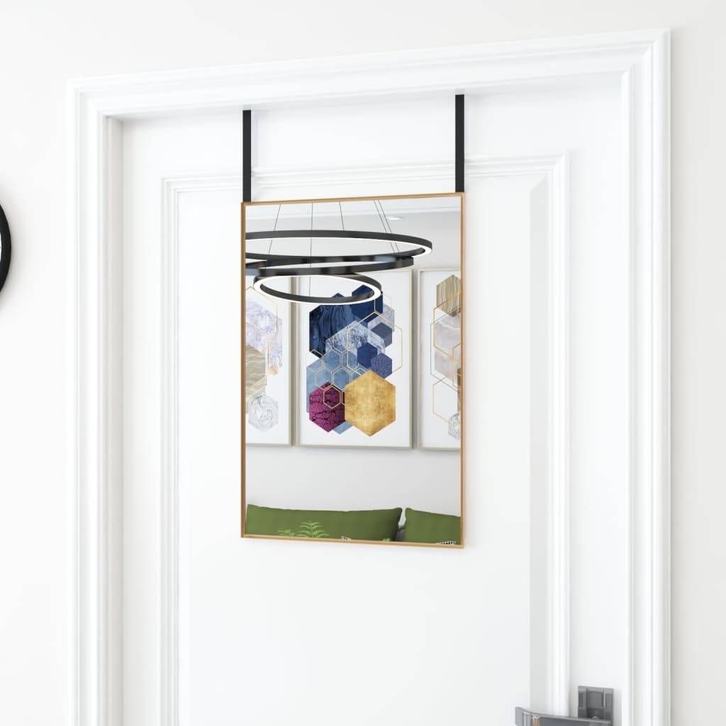 vidaXL Türspiegel Golden 40x60 cm Glas und Aluminium