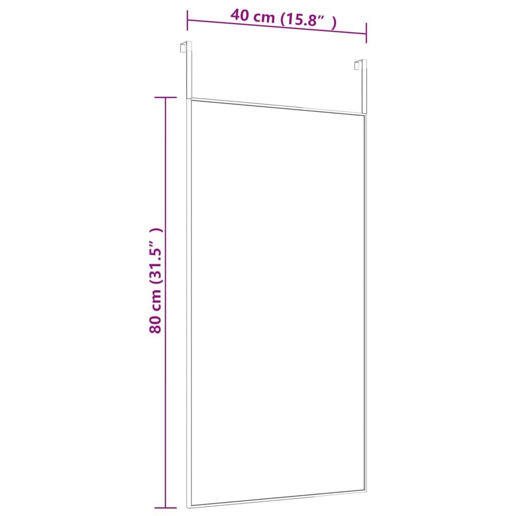 vidaXL Türspiegel Golden 40x80 cm Glas und Aluminium