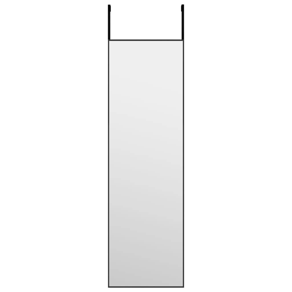 vidaXL Türspiegel Schwarz 30x100 cm Glas und Aluminium