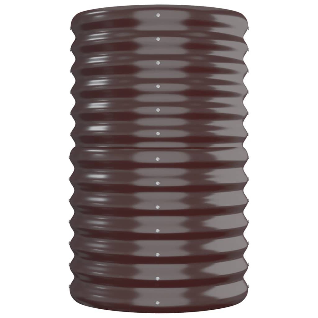 vidaXL Hochbeet Pulverbeschichteter Stahl 260x40x68 cm Braun