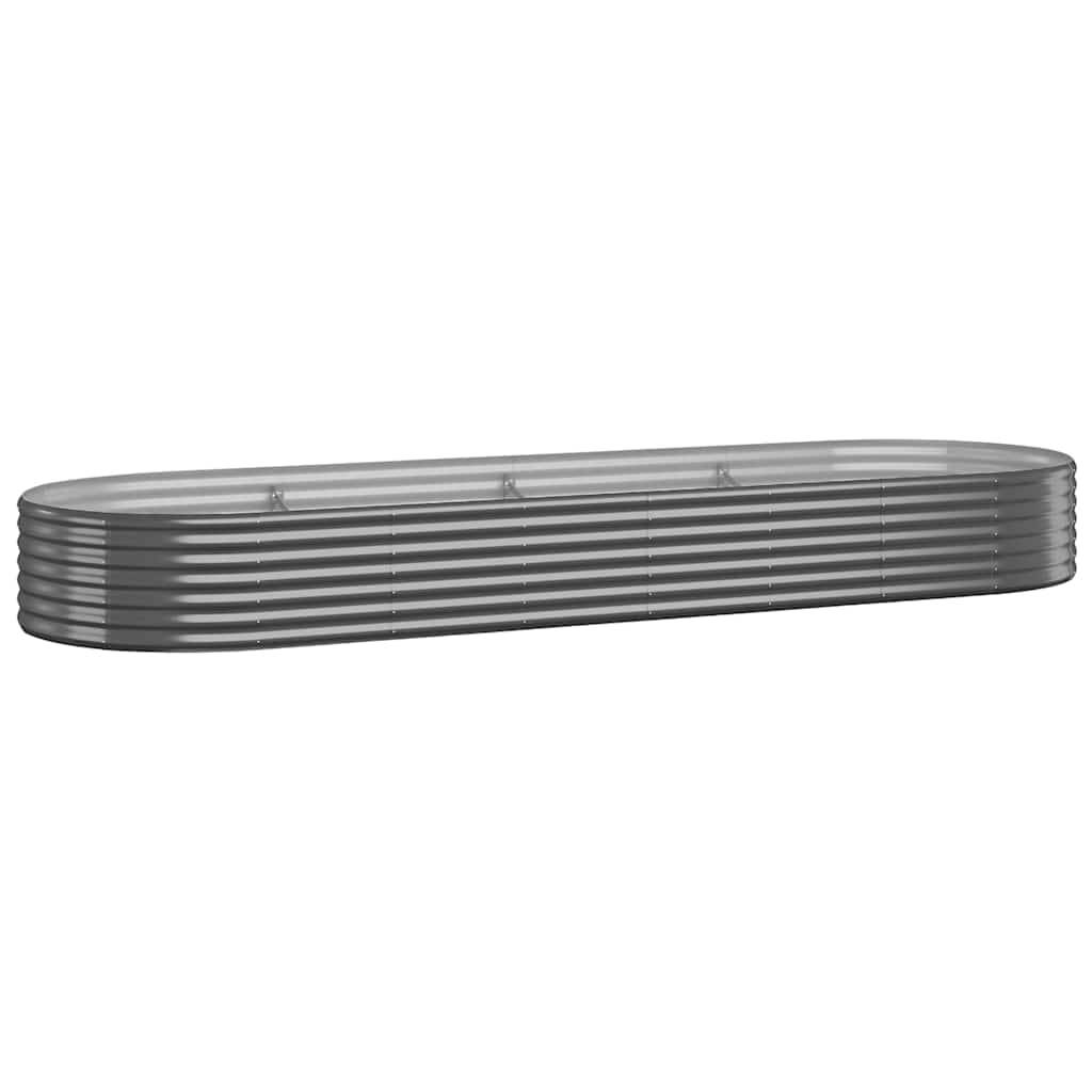 vidaXL Hochbeet Pulverbeschichteter Stahl 322x100x36 cm Anthrazit