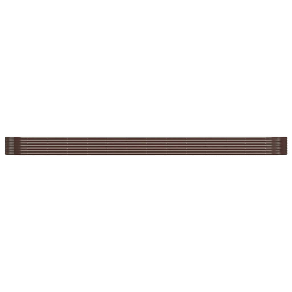 vidaXL Hochbeet Pulverbeschichteter Stahl 544x100x36 cm Braun