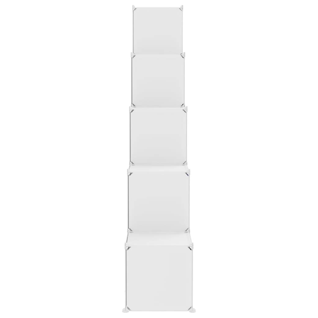 vidaXL Kinderschrank Modular mit 15 Würfeln Weiß PP