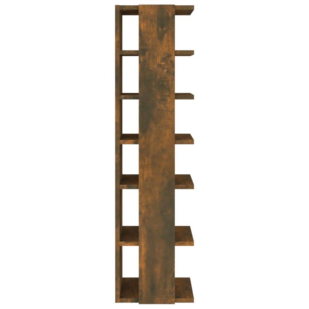vidaXL Schuhregal Räuchereiche 27,5x27x102 cm Holzwerkstoff