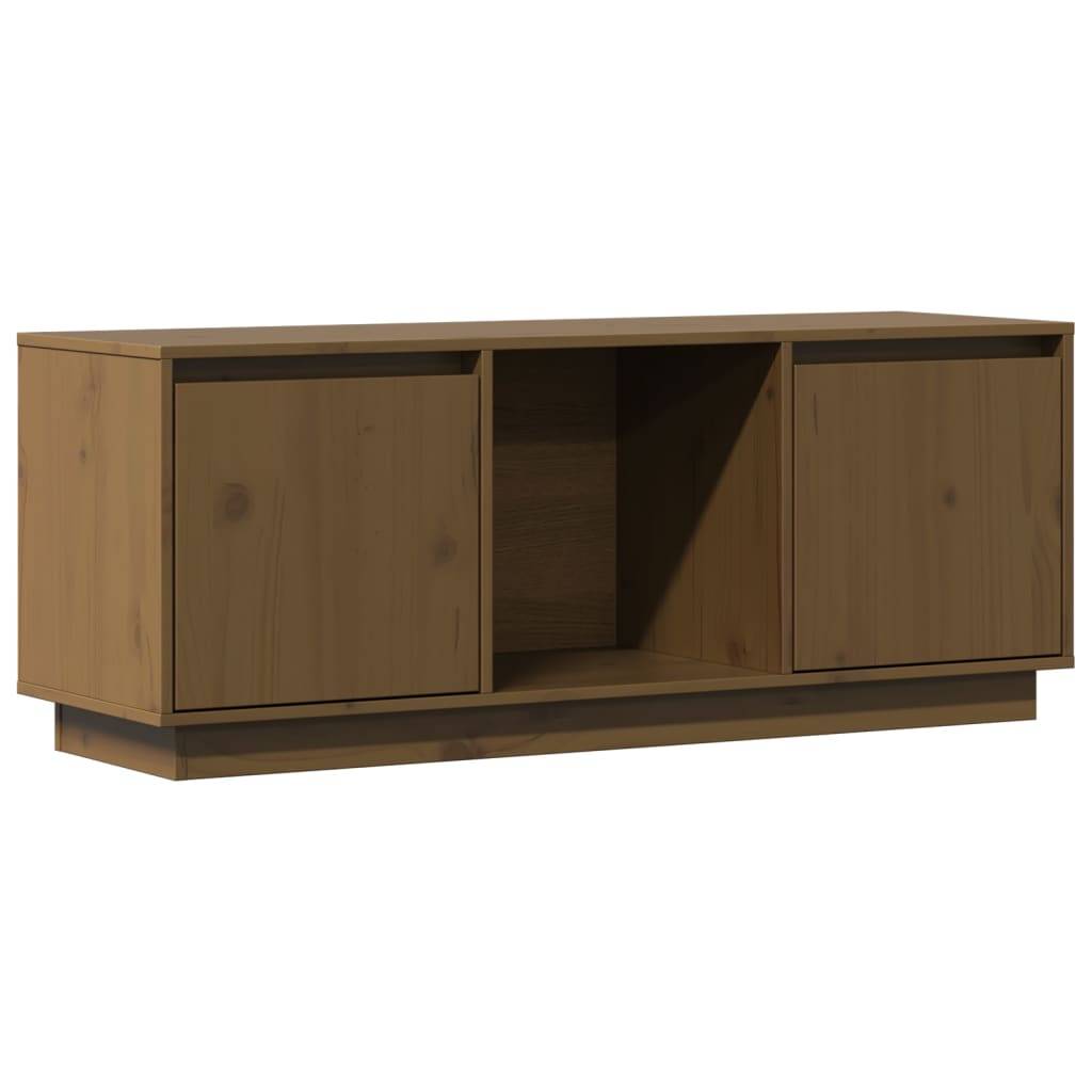 vidaXL TV-Schrank Honigbraun 110,5x35x44 cm Massivholz Kiefer