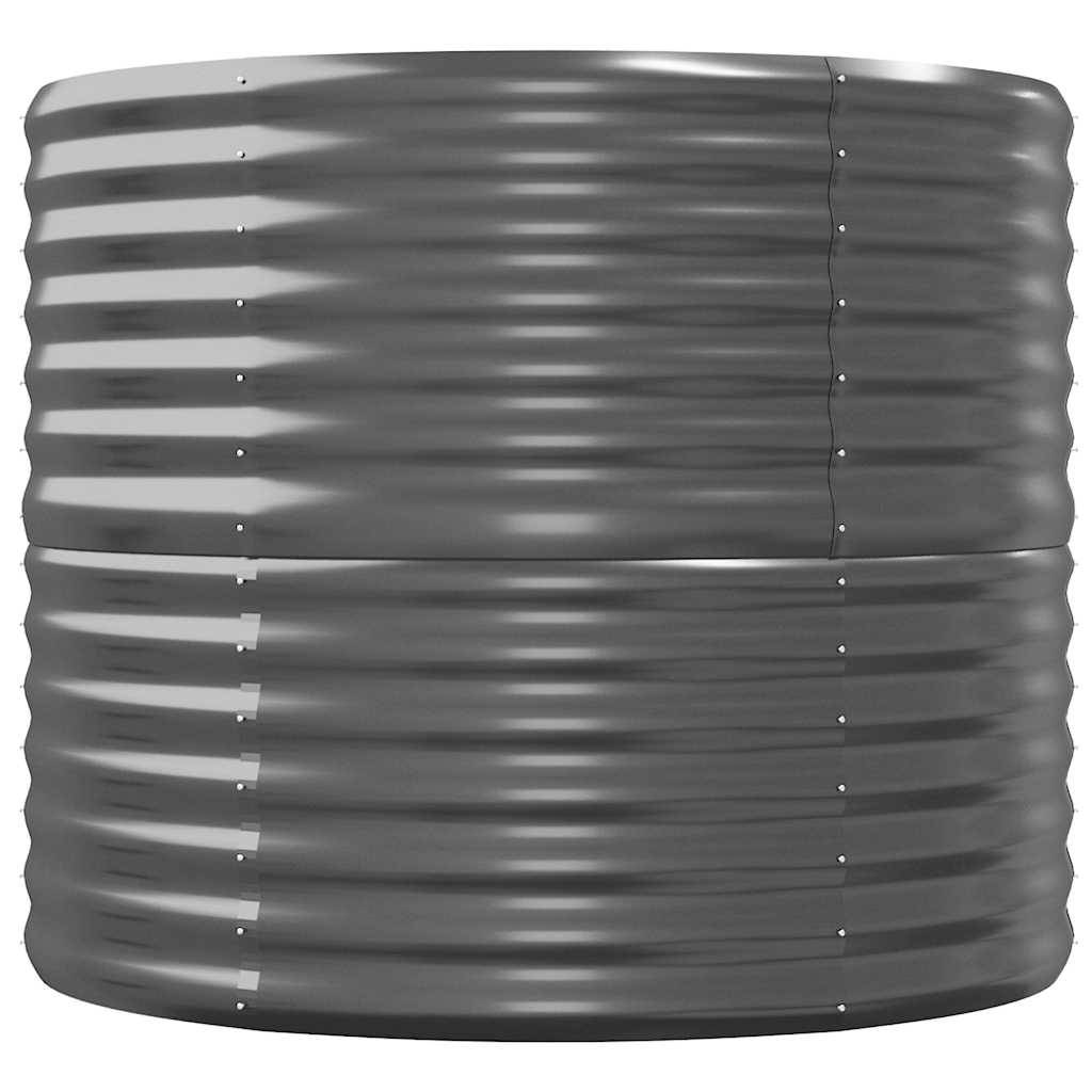 vidaXL Hochbeet Pulverbeschichteter Stahl 368x80x68 cm Anthrazit