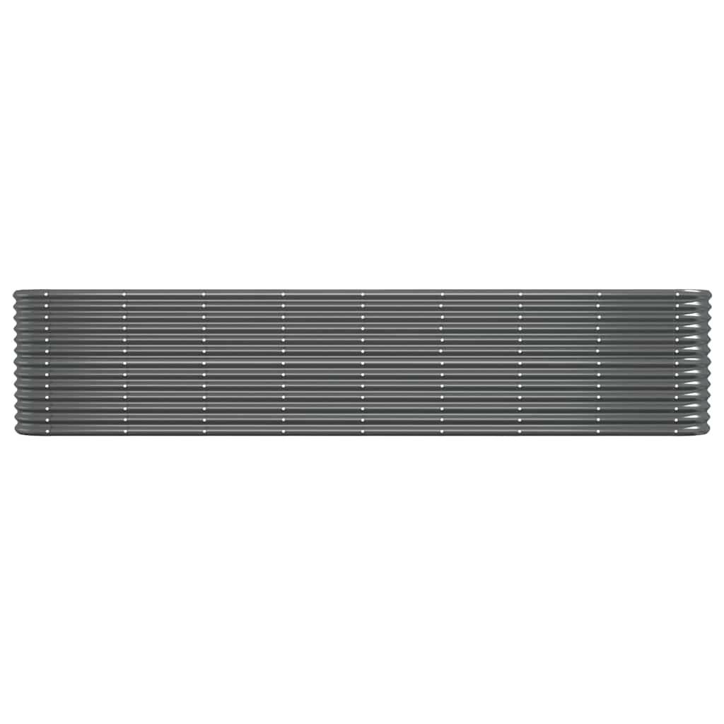 vidaXL Hochbeet Pulverbeschichteter Stahl 332x40x68 cm Anthrazit