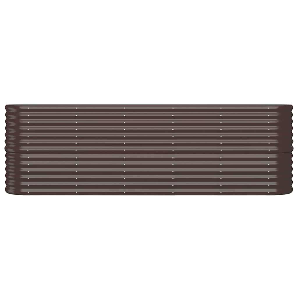 vidaXL Hochbeet Pulverbeschichteter Stahl 224x40x68 cm Braun