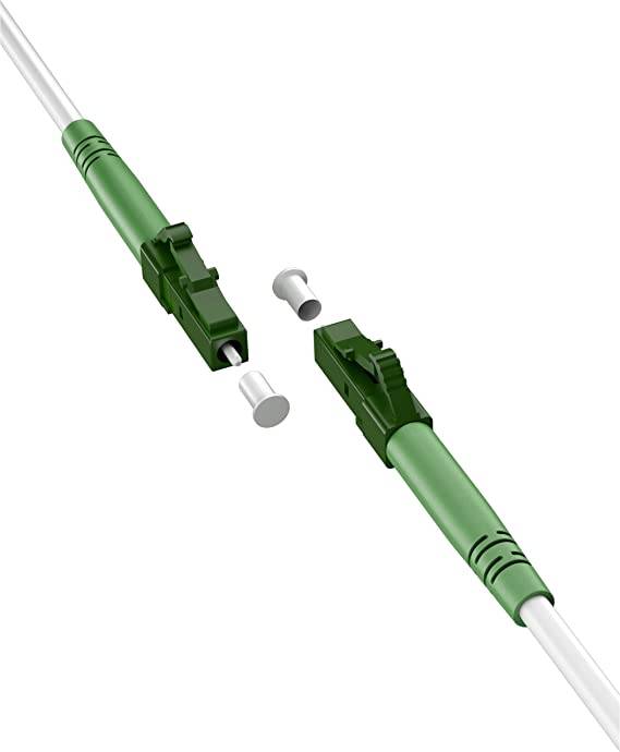 Goobay 59586 Glasfaserkabel FTTH Singlemode OS2 Simplex LC-APC 100 Gbit/s LWL Kabel Patchkabel halogenfrei Weiß, 3.00 m