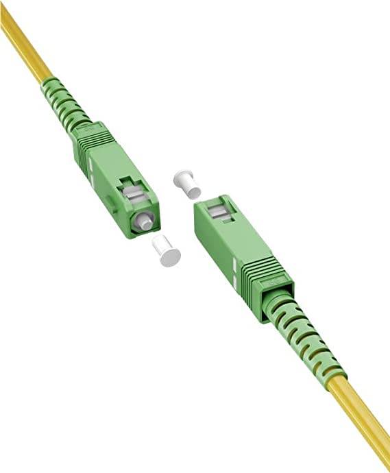 Goobay 59640 Glasfaserkabel FTTH Singlemode OS2 Simplex 100 Gbit/s SC-APC Patchkabel LWL Kabel halogenfrei Gelb, 3.00 m