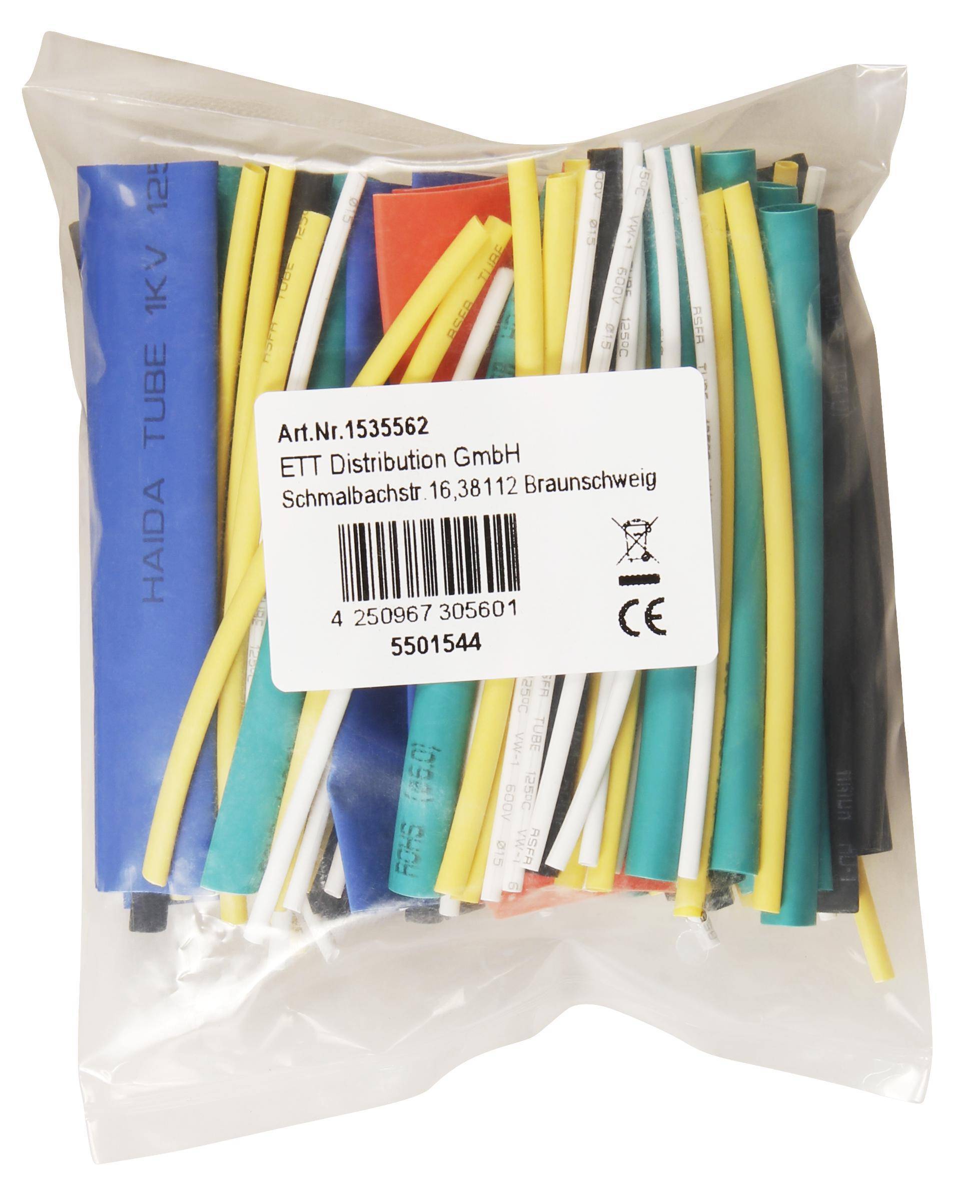 Schrumpfschlauch-Set, 100-teilig, bunt