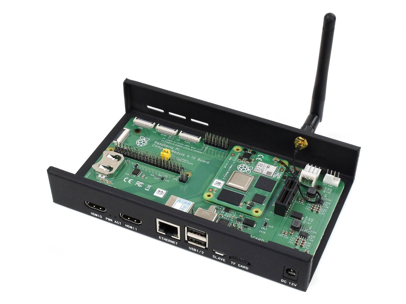 WaveShare Metal Box (A) with Cooling Fan for Raspberry Pi CM4 IO Board
