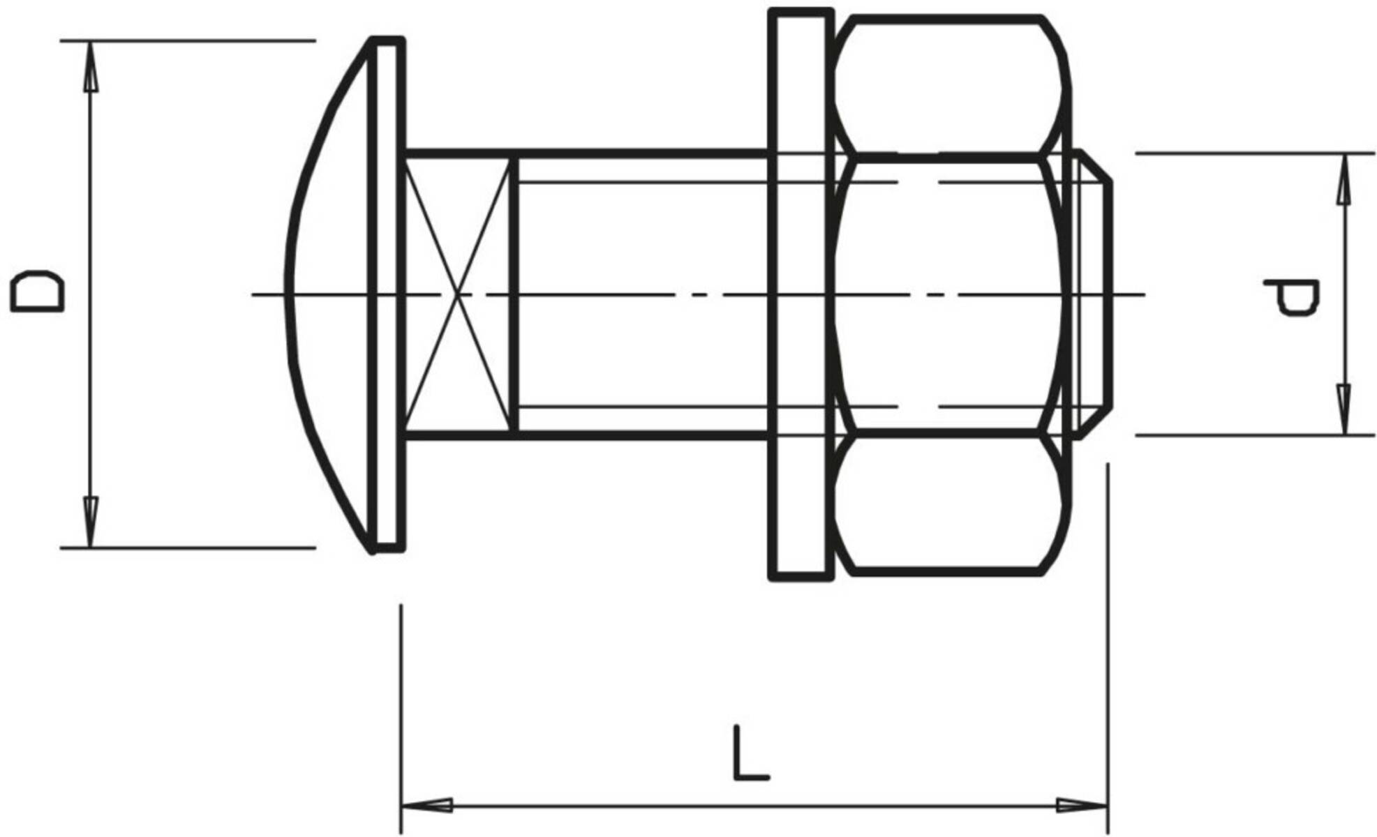 OBO Bettermann FRS 10X25 F 8.8 6407560 Flachrundschraube 10 mm 25 mm Stahl feuerverzinkt 1 St.