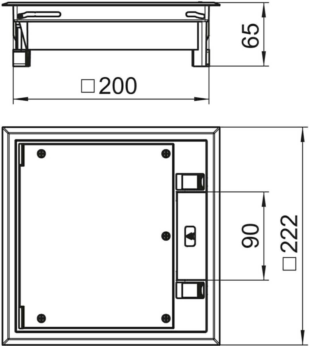 OBO Bettermann GES4-2U10T 9011 Geräteeinsatz