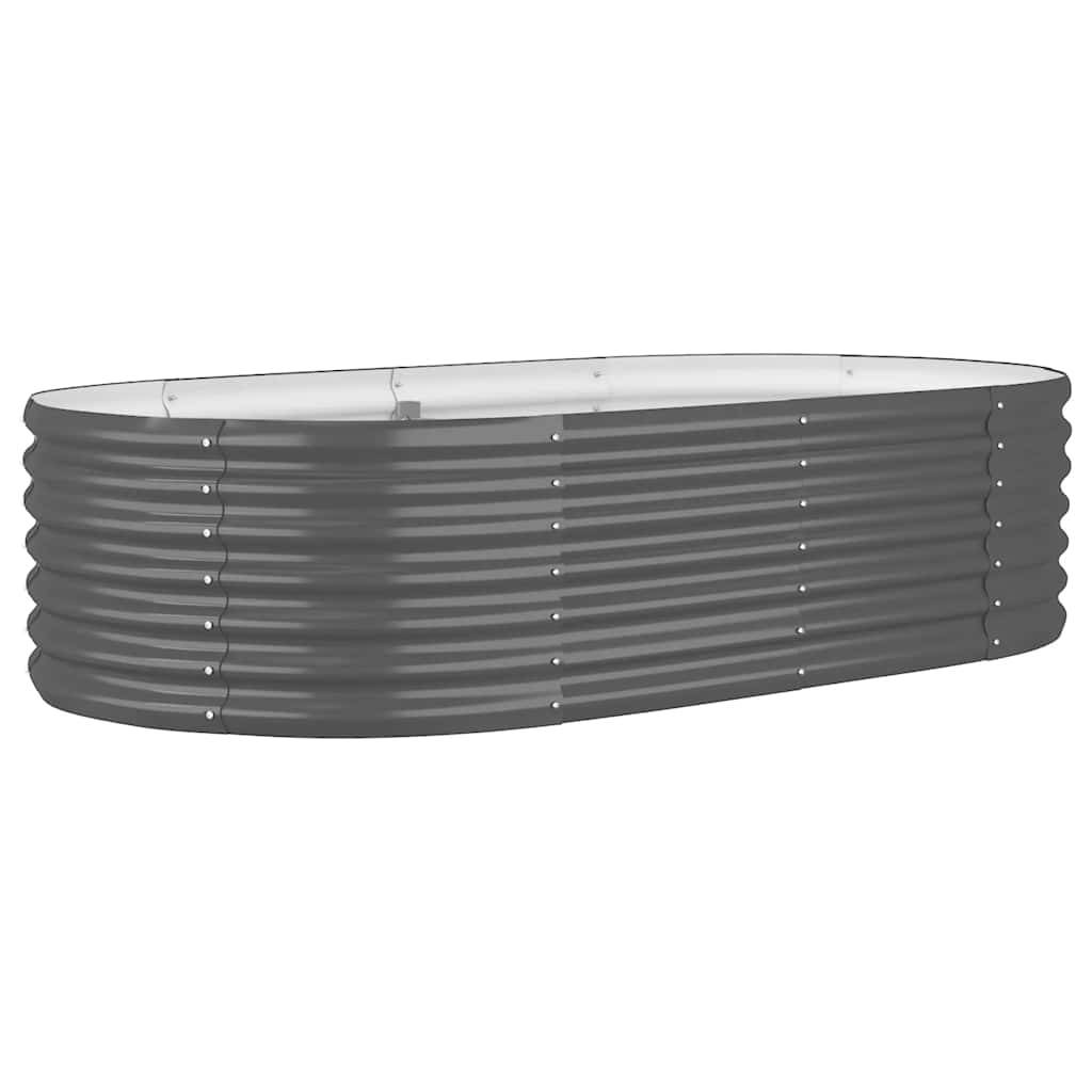 vidaXL Hochbeet Pulverbeschichteter Stahl 152x80x36 cm Anthrazit
