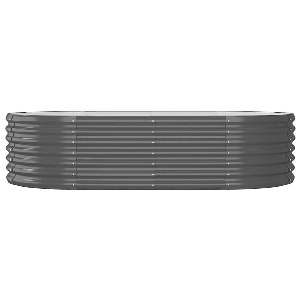 vidaXL Hochbeet Pulverbeschichteter Stahl 152x80x36 cm Anthrazit
