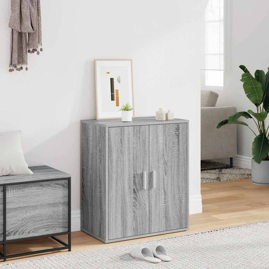 vidaXL Schuhschrank Grau Sonoma 60x35x70 cm Holzwerkstoff