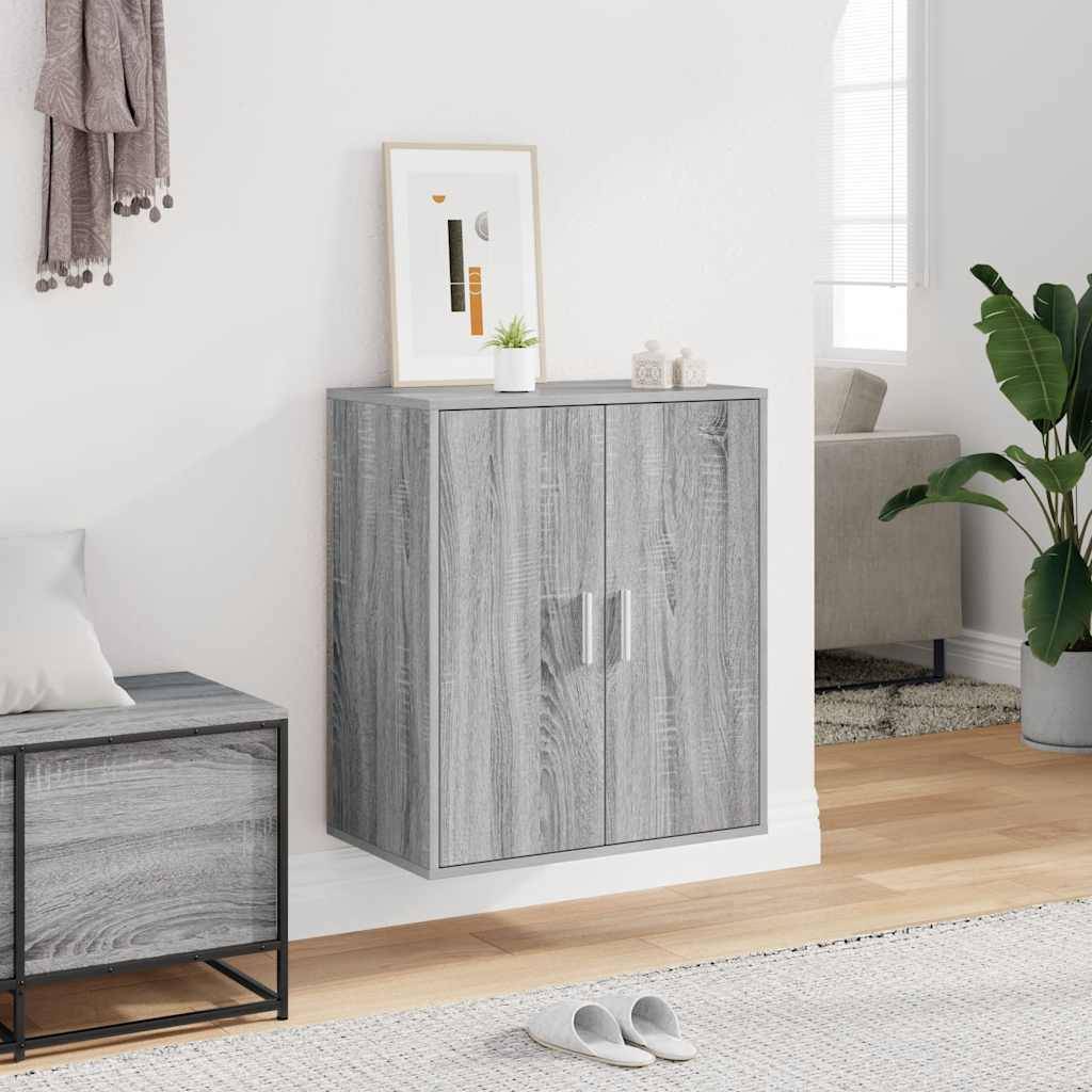 vidaXL Schuhschrank Grau Sonoma 60x35x70 cm Holzwerkstoff