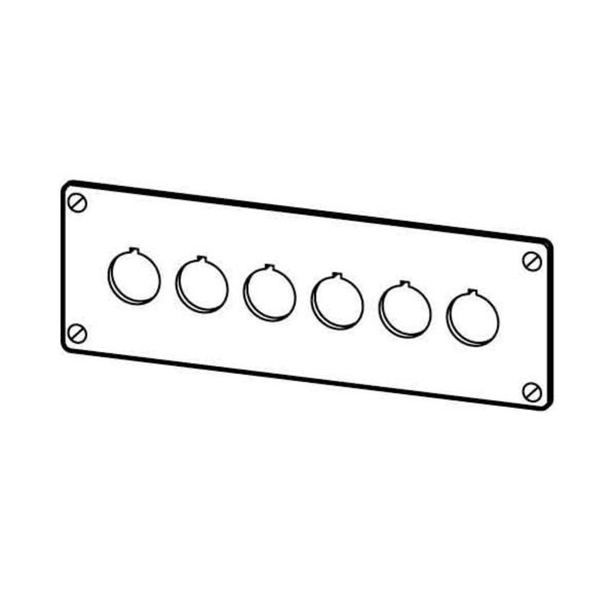 Eaton M22-E6 216547 Einbaurahmen 6 Einbaustellen (Ø x H) 22 mm x 72 mm Grau 1 St.