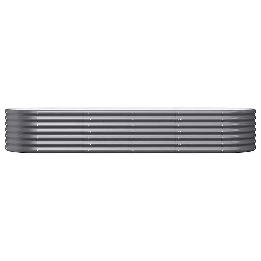 vidaXL Hochbeet Pulverbeschichteter Stahl 224x80x36 cm Anthrazit
