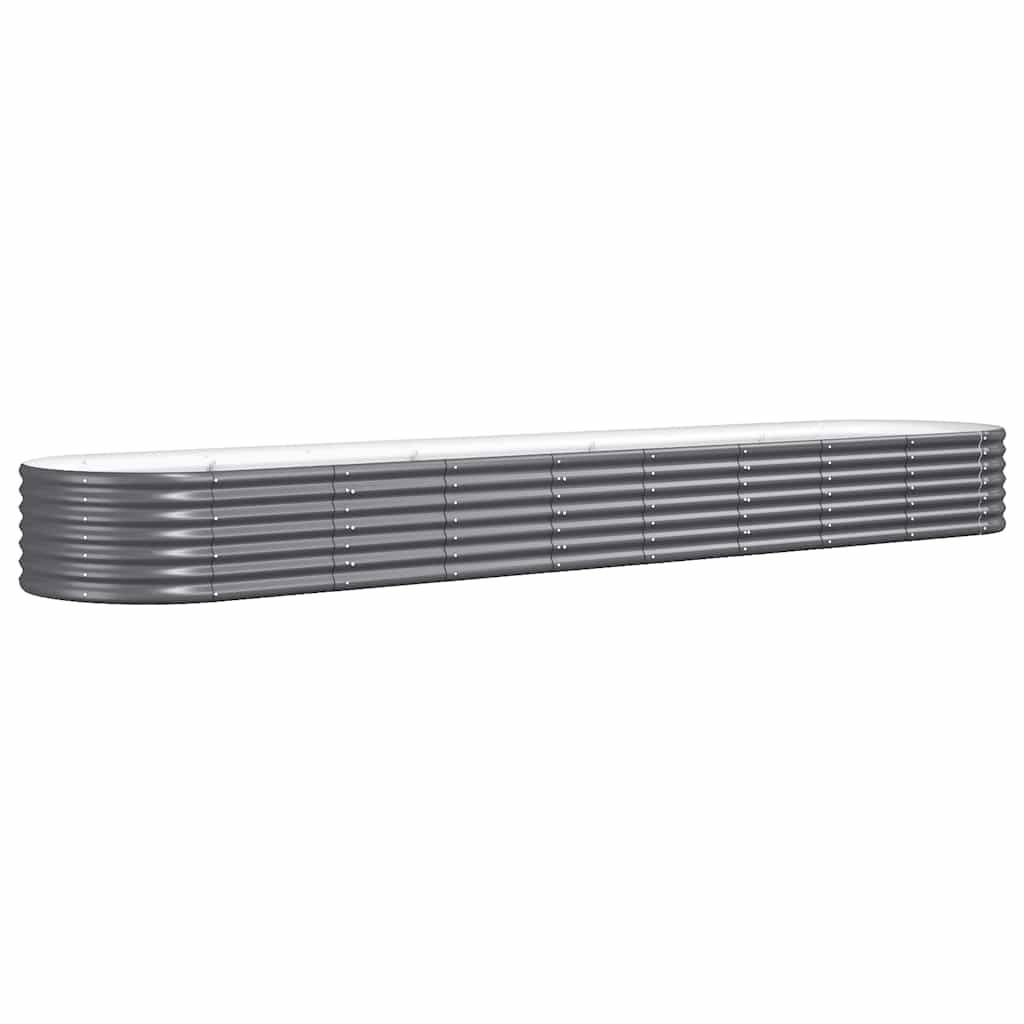 vidaXL Hochbeet Pulverbeschichteter Stahl 368x80x36 cm Anthrazit