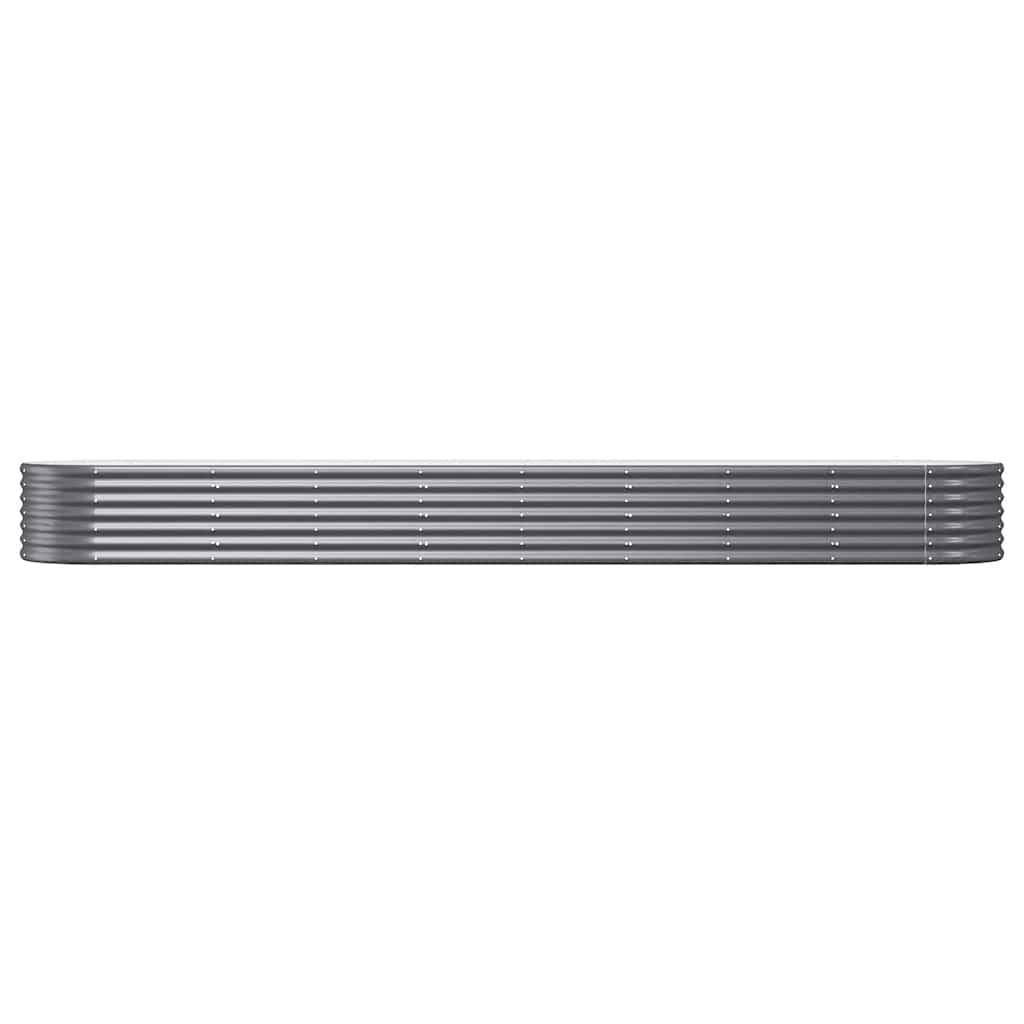 vidaXL Hochbeet Pulverbeschichteter Stahl 368x80x36 cm Anthrazit