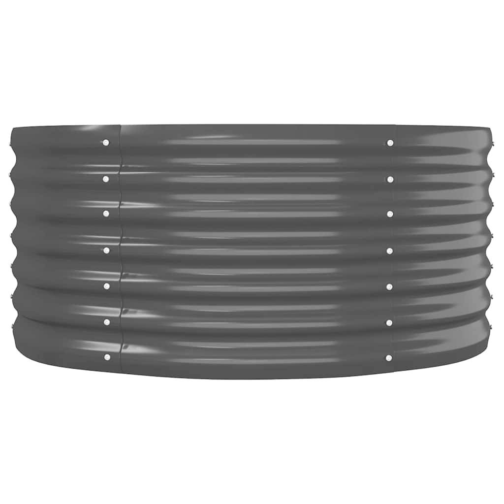 vidaXL Hochbeet Pulverbeschichteter Stahl 368x80x36 cm Anthrazit