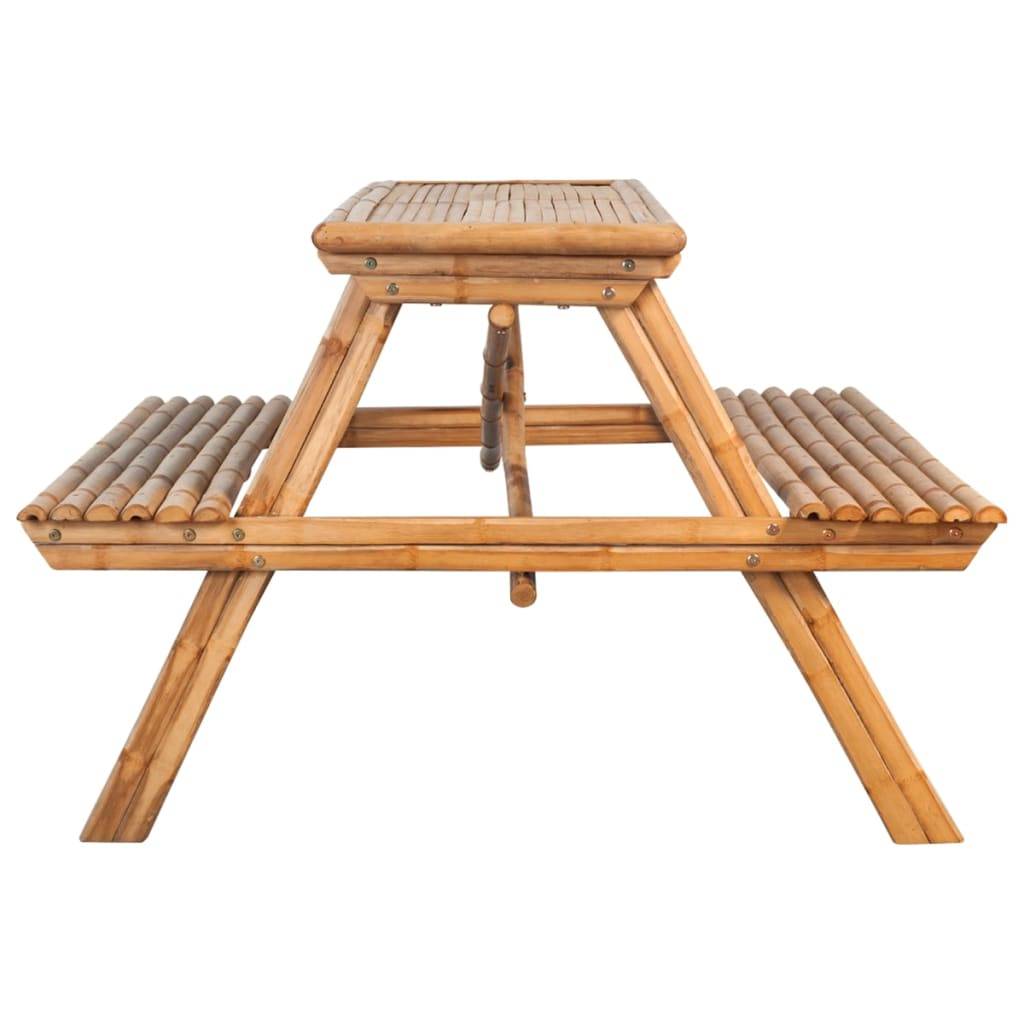 vidaXL Picknicktisch 115x115x81 cm Bambus