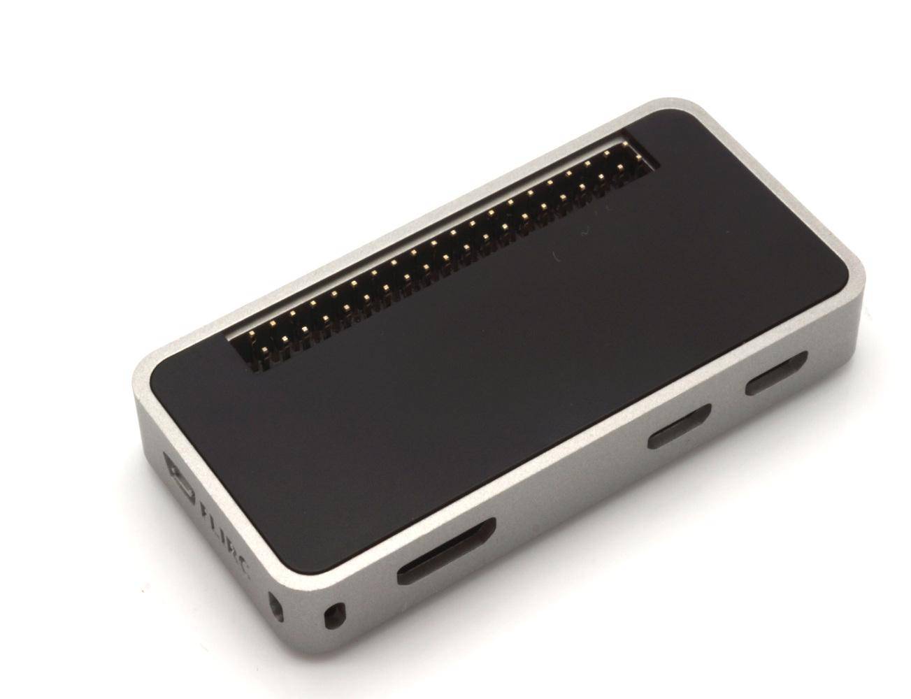 FLIRC Case - Aluminium Gehäuse für Raspberry Pi Zero, silber/schwarz