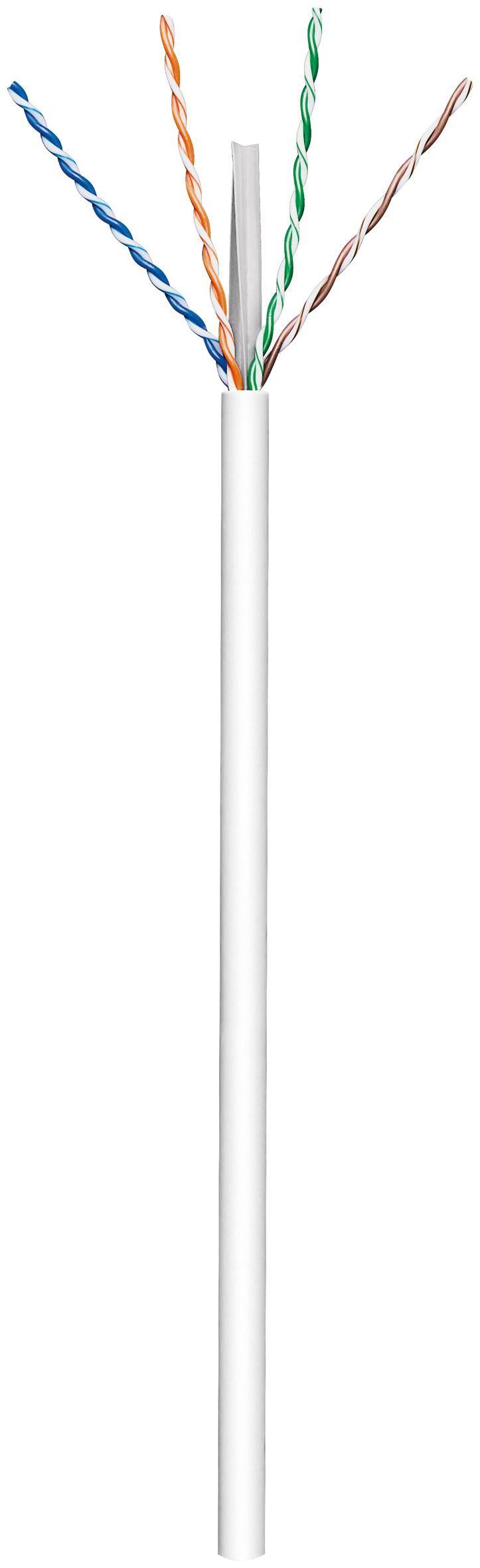 CAT 6 Netzwerkkabel, U/UTP, Weiß, 305 m - CCA, AWG 23/1 (solid), PVC