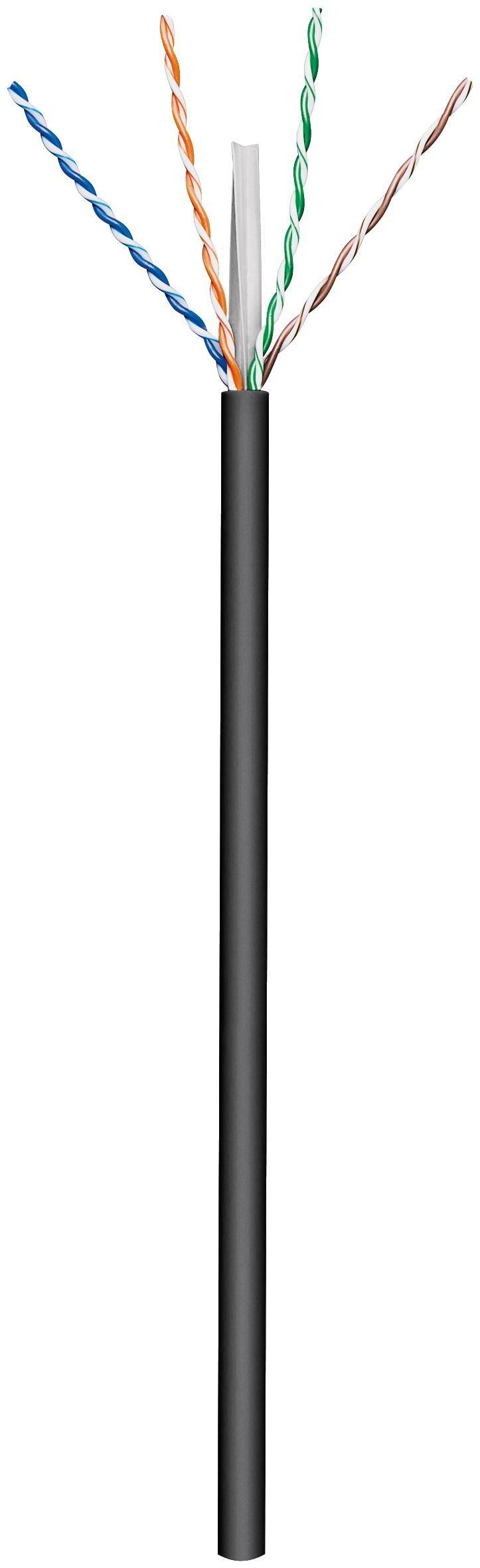CAT 6 Outdoor Netzwerkkabel, U/UTP, 100 m - Kupfer, AWG 24/1 (solid),