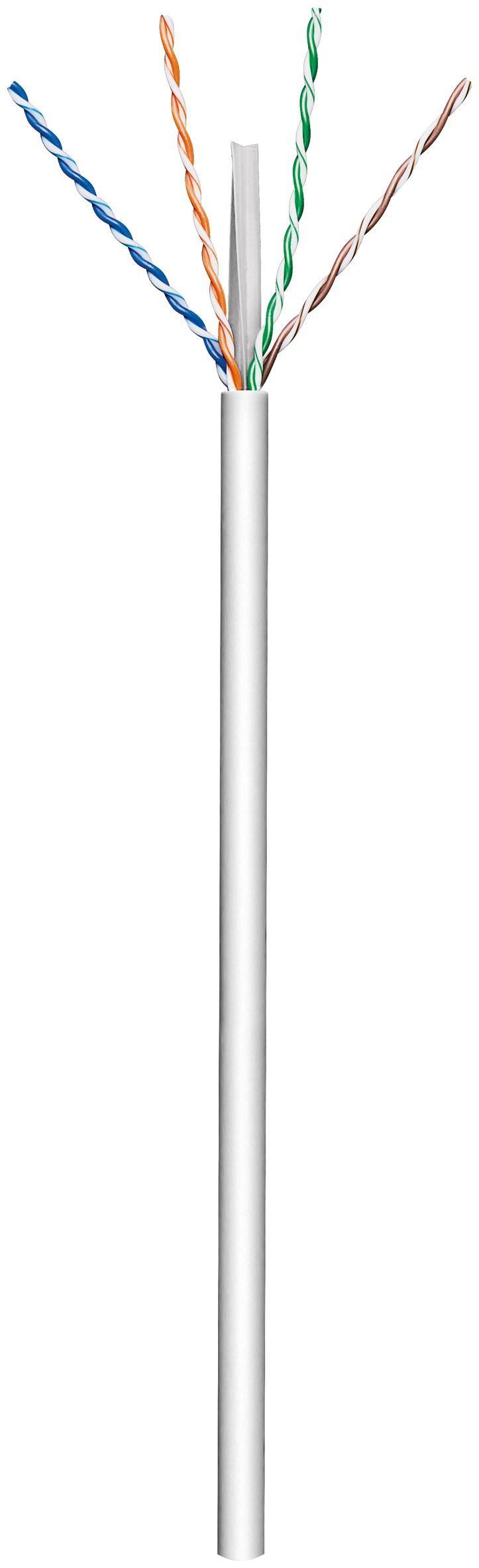 CAT 6 Netzwerkkabel, U/UTP, Grau, 100 m - CCA, AWG 23/1 (solid), PVC