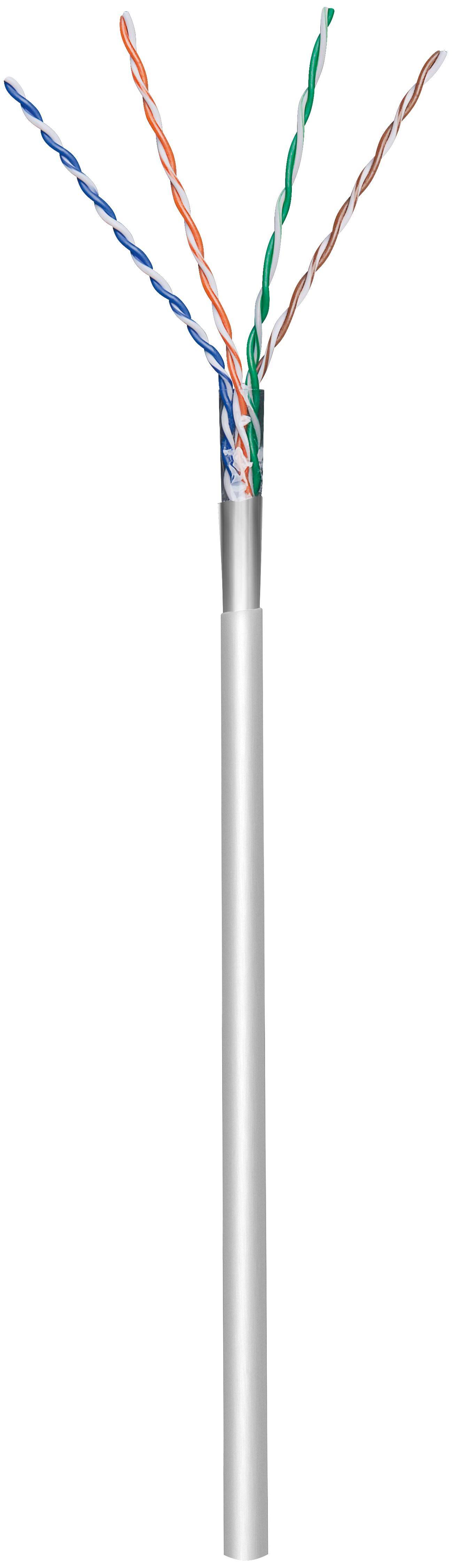 CAT 5e Netzwerkkabel, F/UTP, Grau, 100 m - CU, AWG 26/7 (stranded), PVC