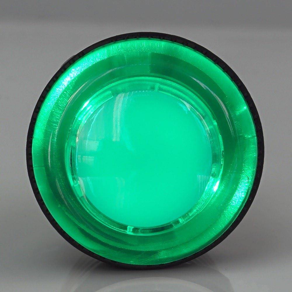 Arcade Button, 30mm, beleuchtet (LED 5V DC), transparent - Farbe: grün