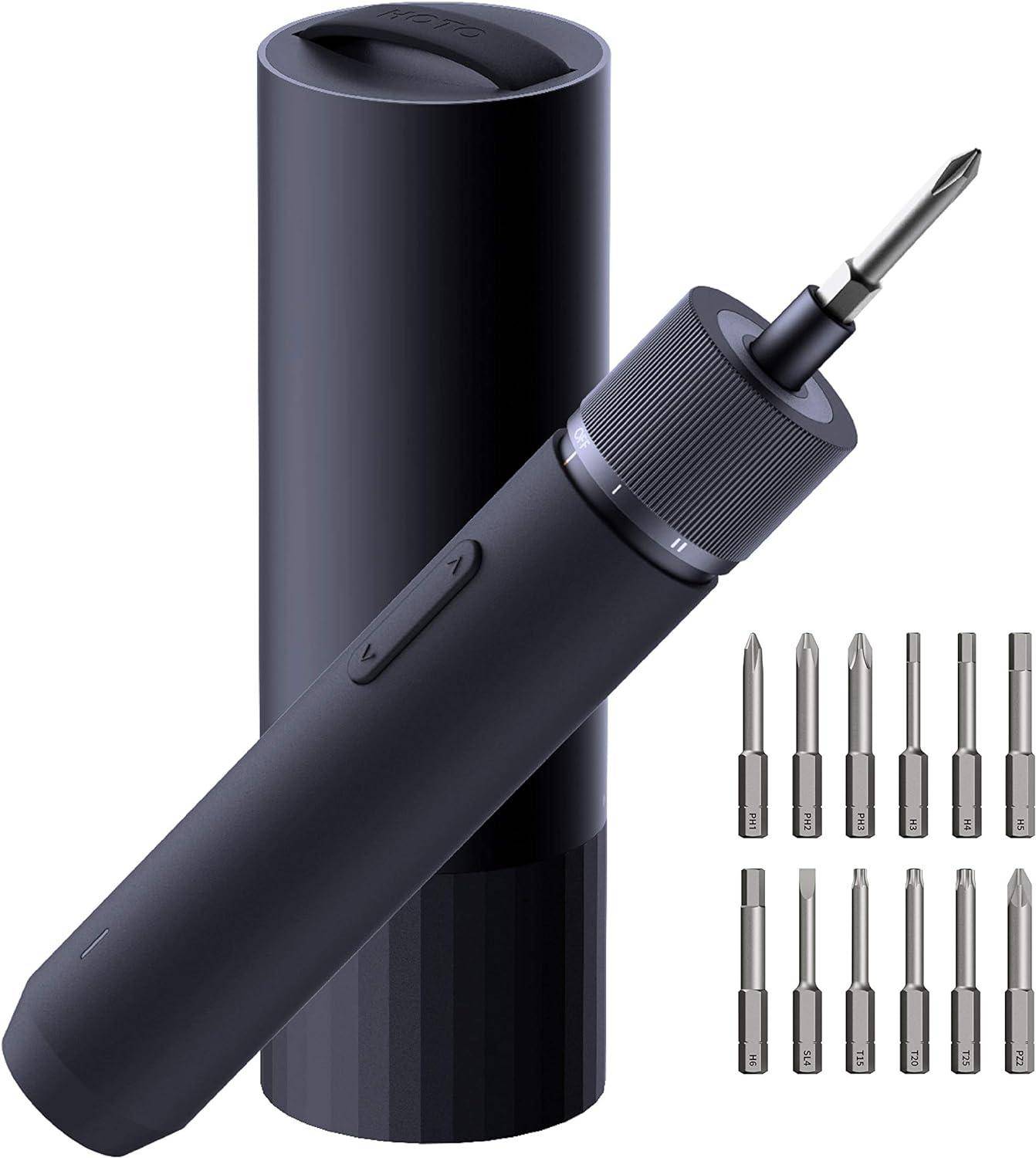 HOTO Cordless Screwdriver, Akku Schraubendreher, 3,6V, blau