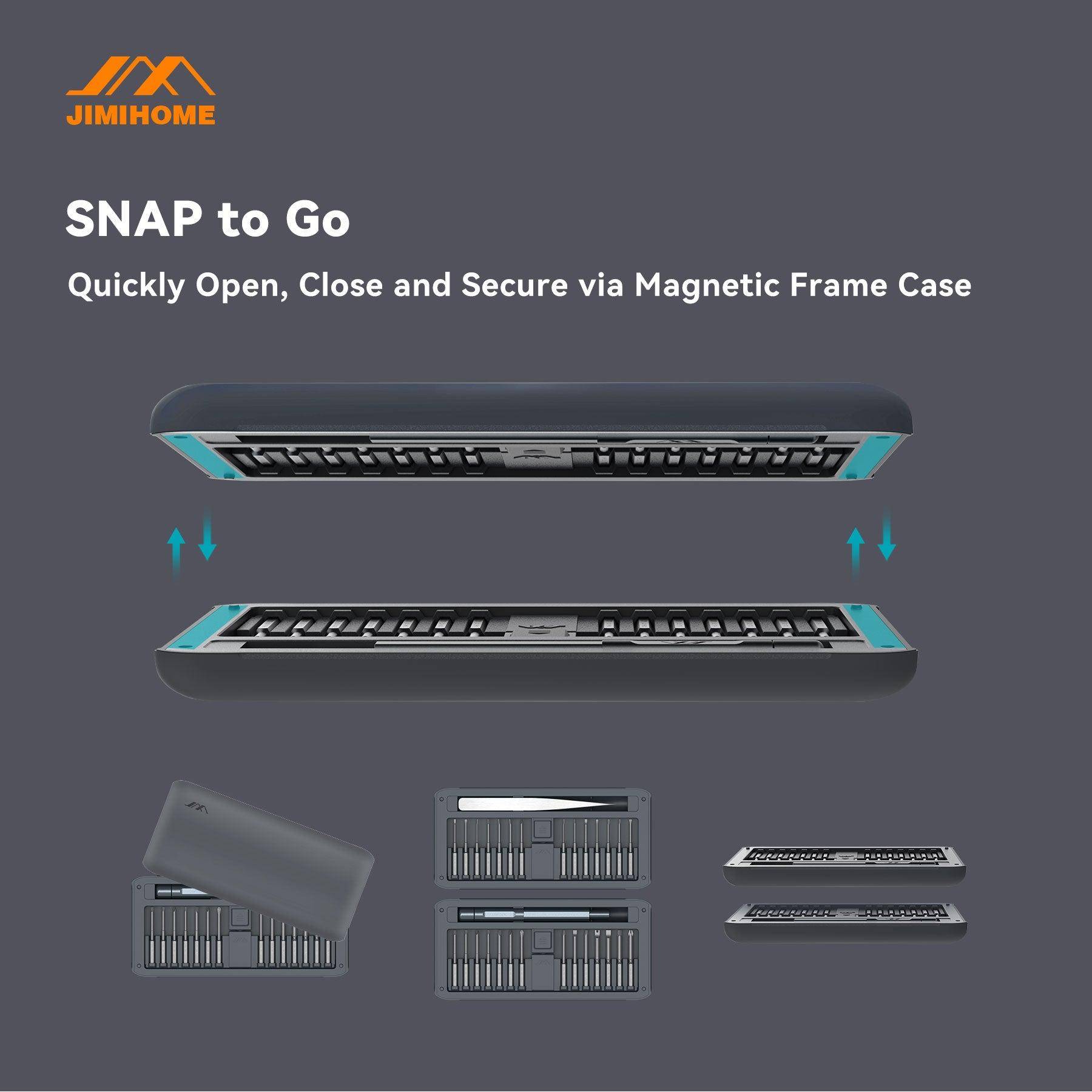 JIMIHOME JM-GNT30, SNAP to GO, Tech Tool Kit Set, 30-teilig