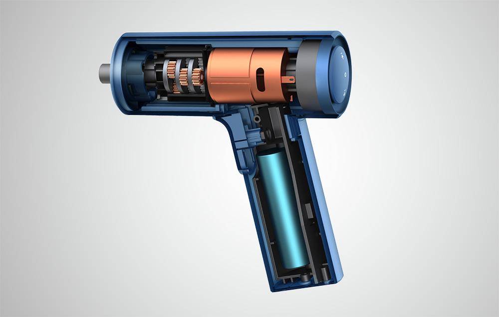 HOTO Cordless Screwdriver, Akku Schraubendreher, 5NM, 3,6V, blau