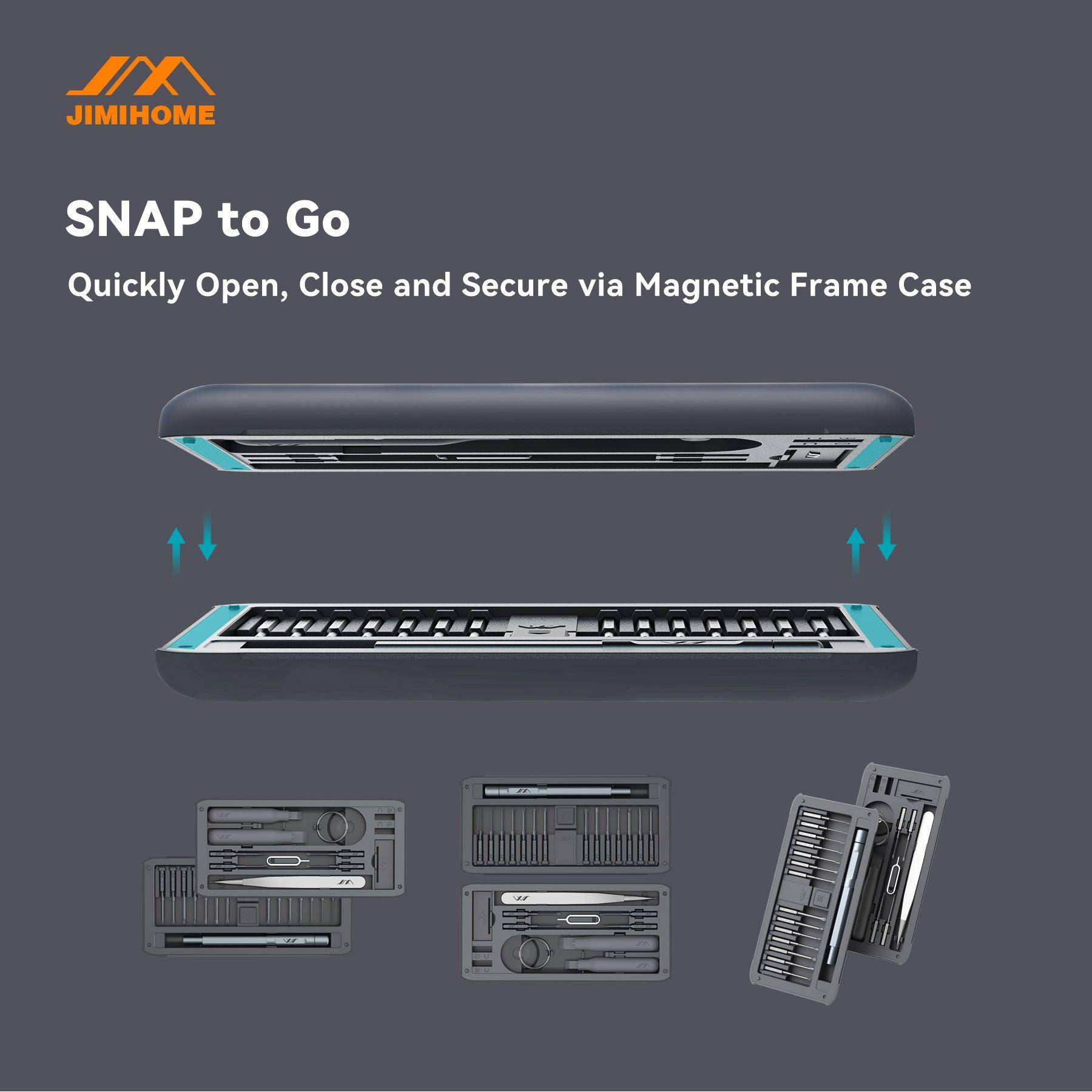 JIMIHOME JM-GNT26, SNAP to GO, Tech Tool Kit Set, 26-teilig