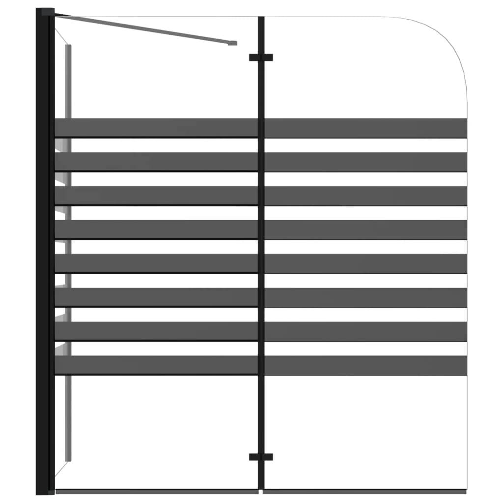 vidaXL Duschabtrennung 120x68x130 cm Hartglas Gestreift