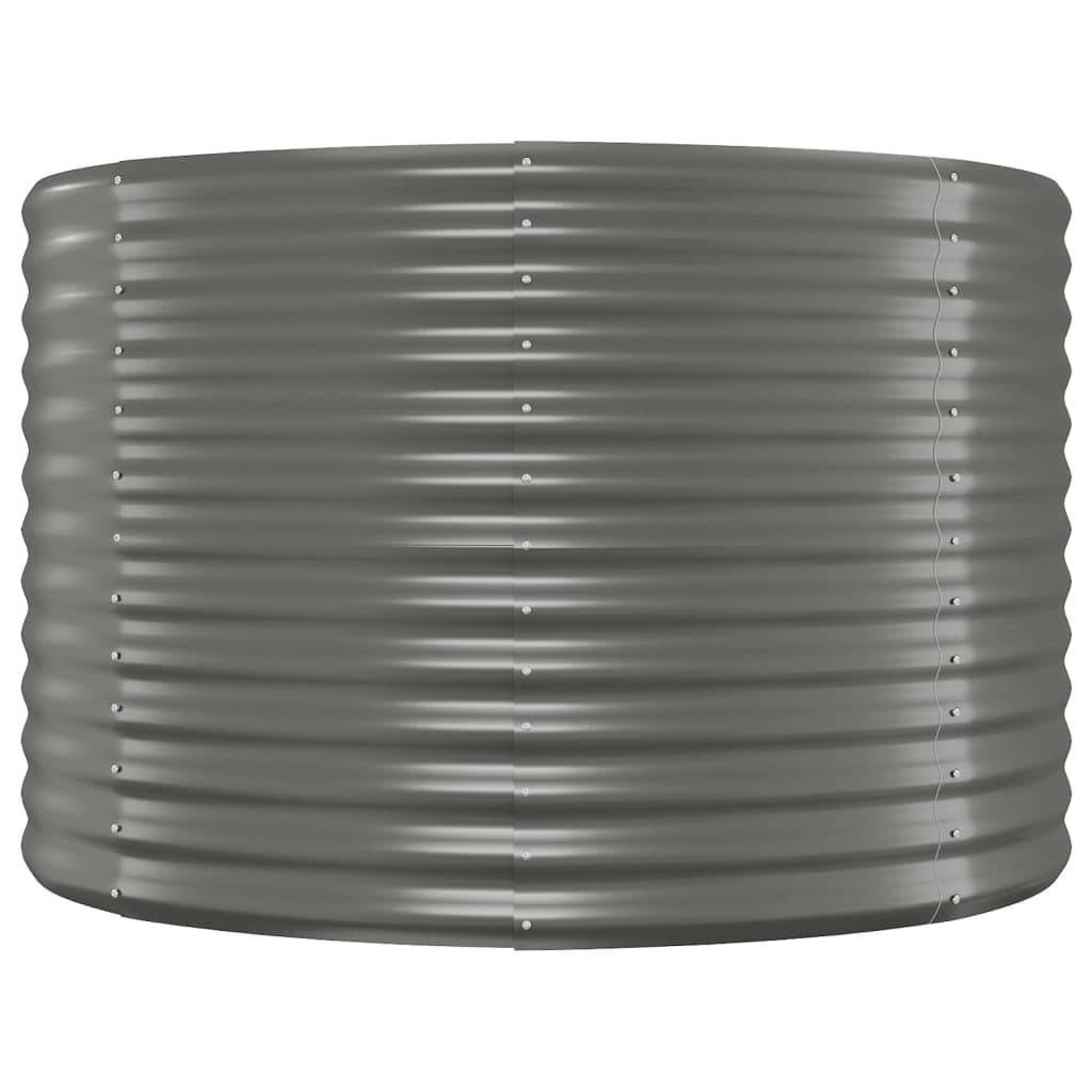 vidaXL Hochbeet Pulverbeschichteter Stahl 249x100x68 cm Grau