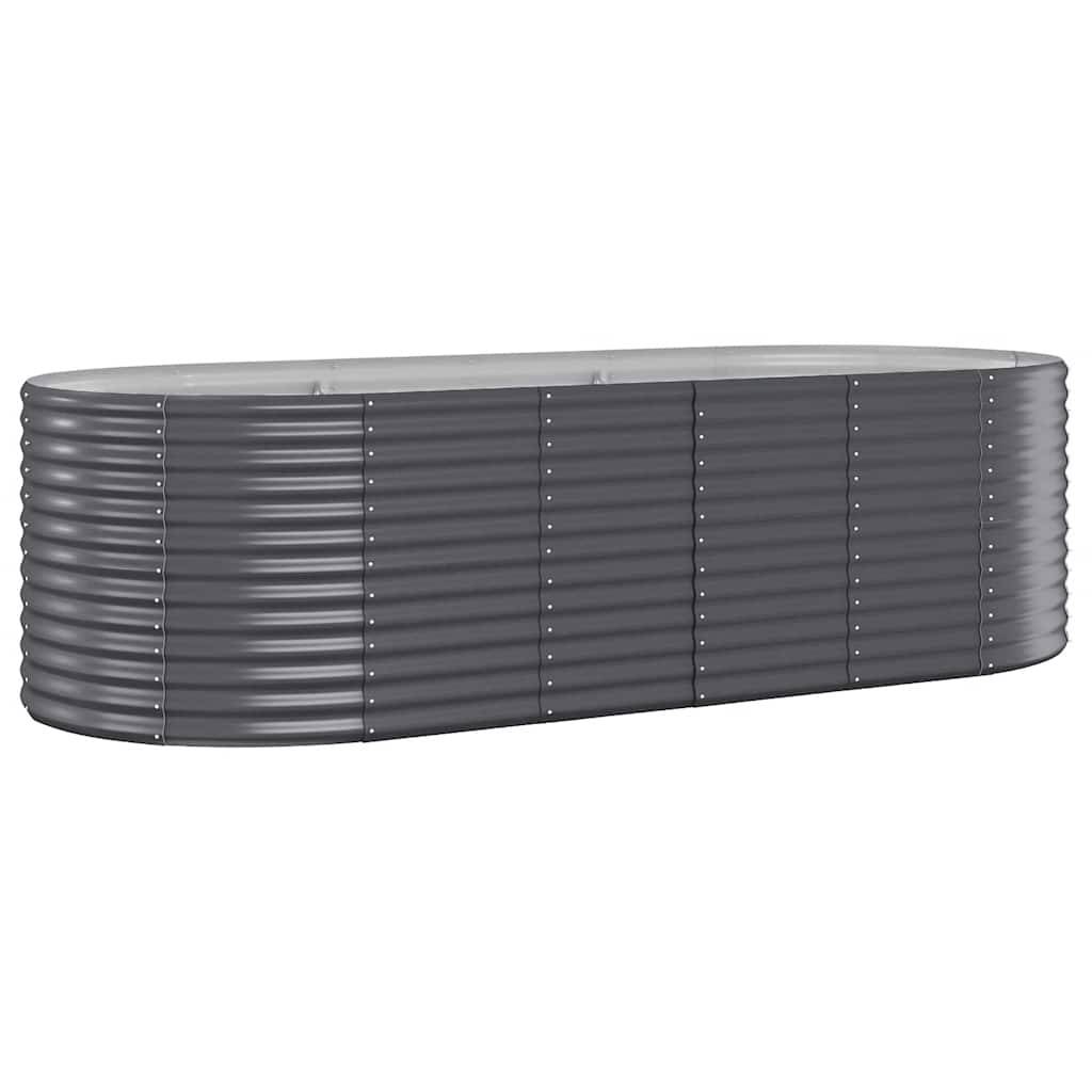 vidaXL Hochbeet Pulverbeschichteter Stahl 249x100x68 cm Anthrazit